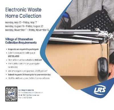 Ad from Lakeshore Recycling Service advertising electronic recycling events in 2024