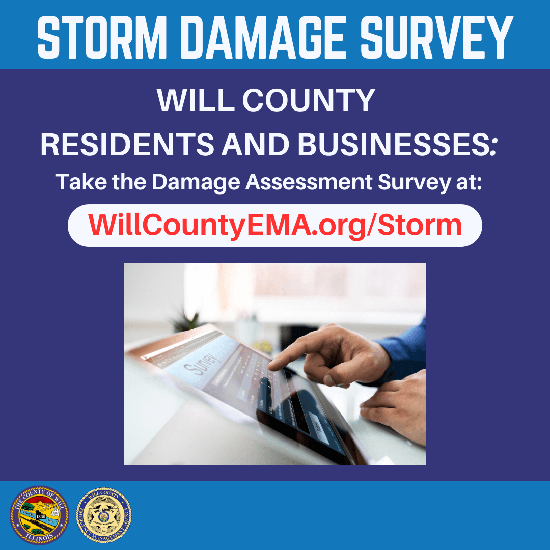 Graphic for Will County Emergency Management Agency damage assessment survey