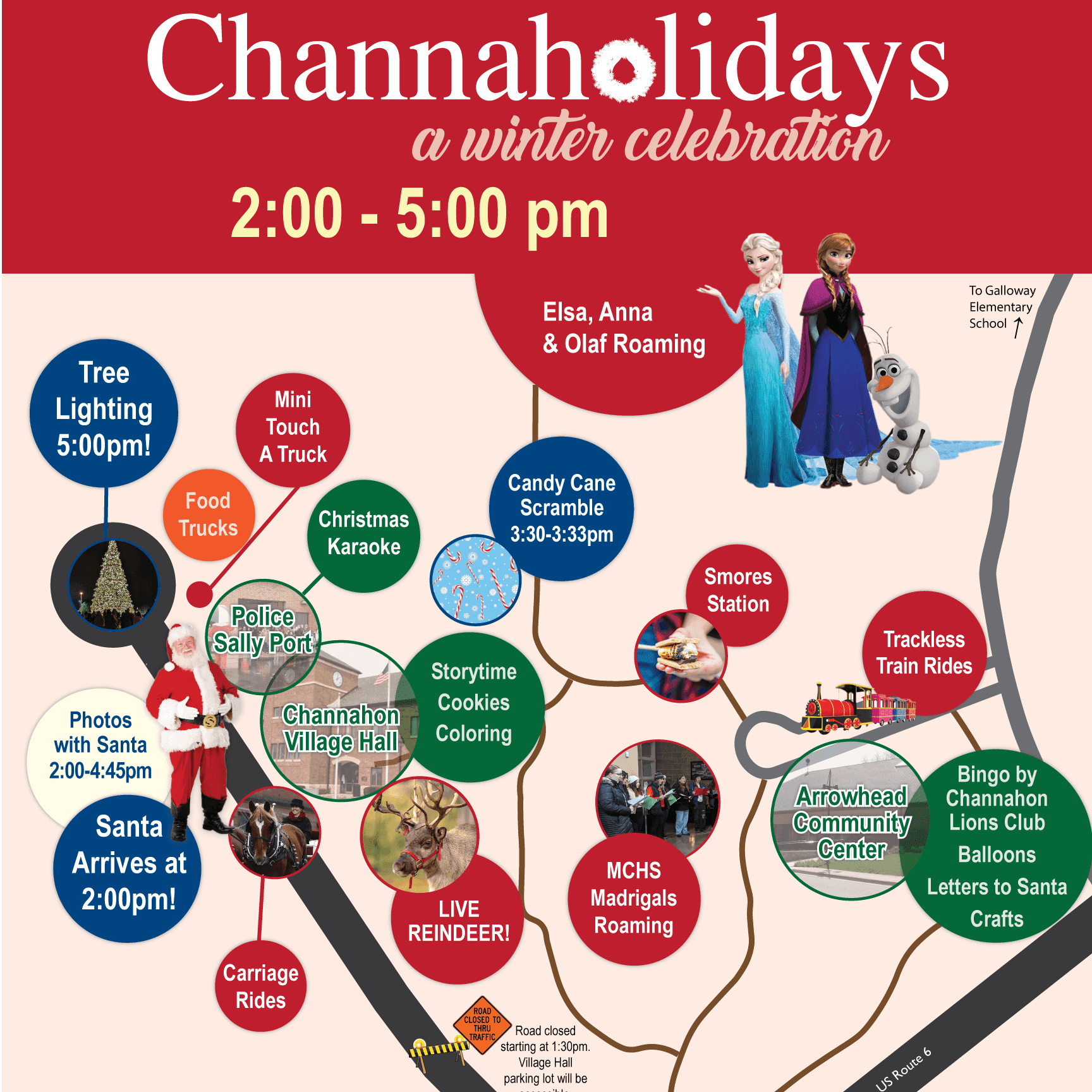 Map showing events and activities for Channaholidays 2024