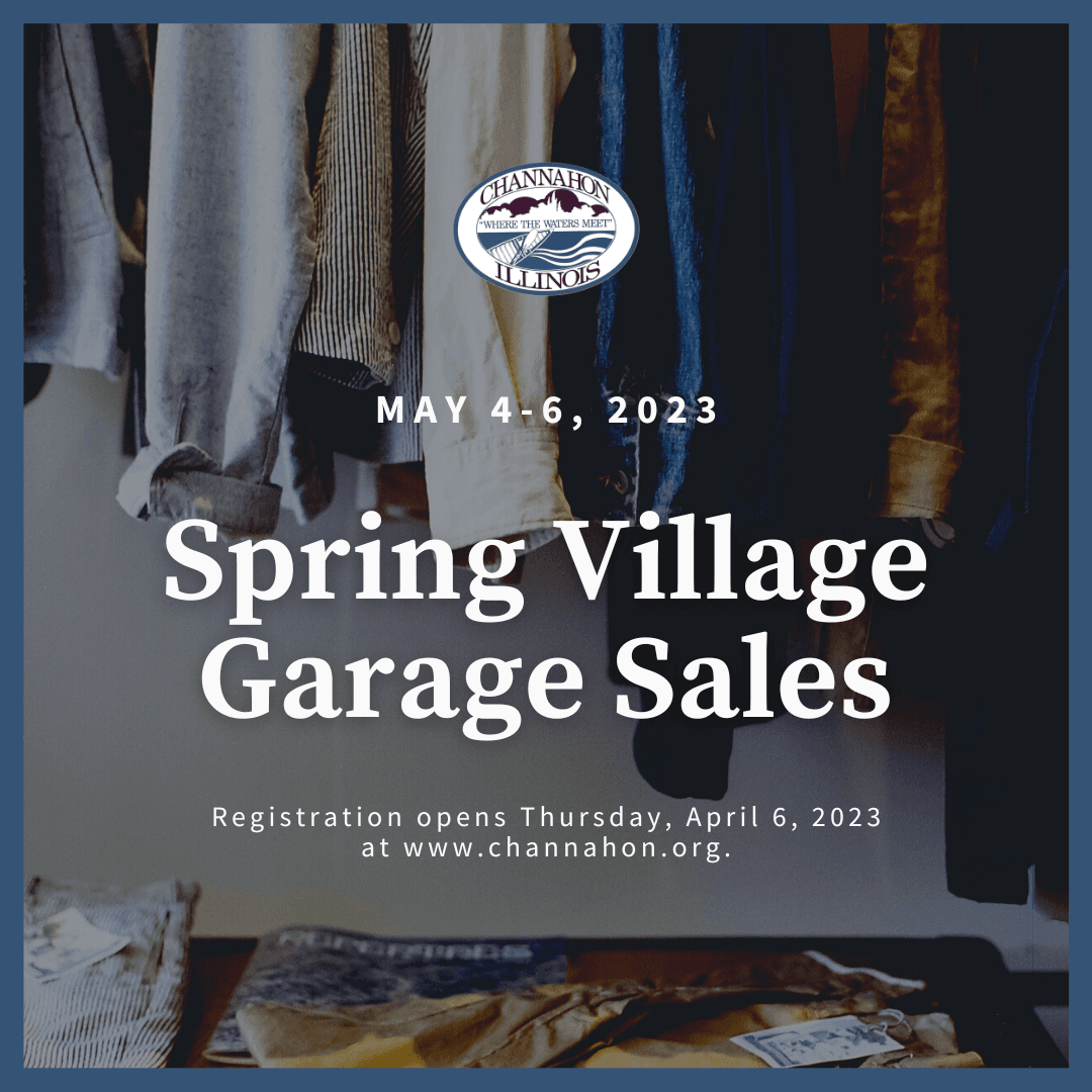 Graphic advertising 2023 spring village garage sales