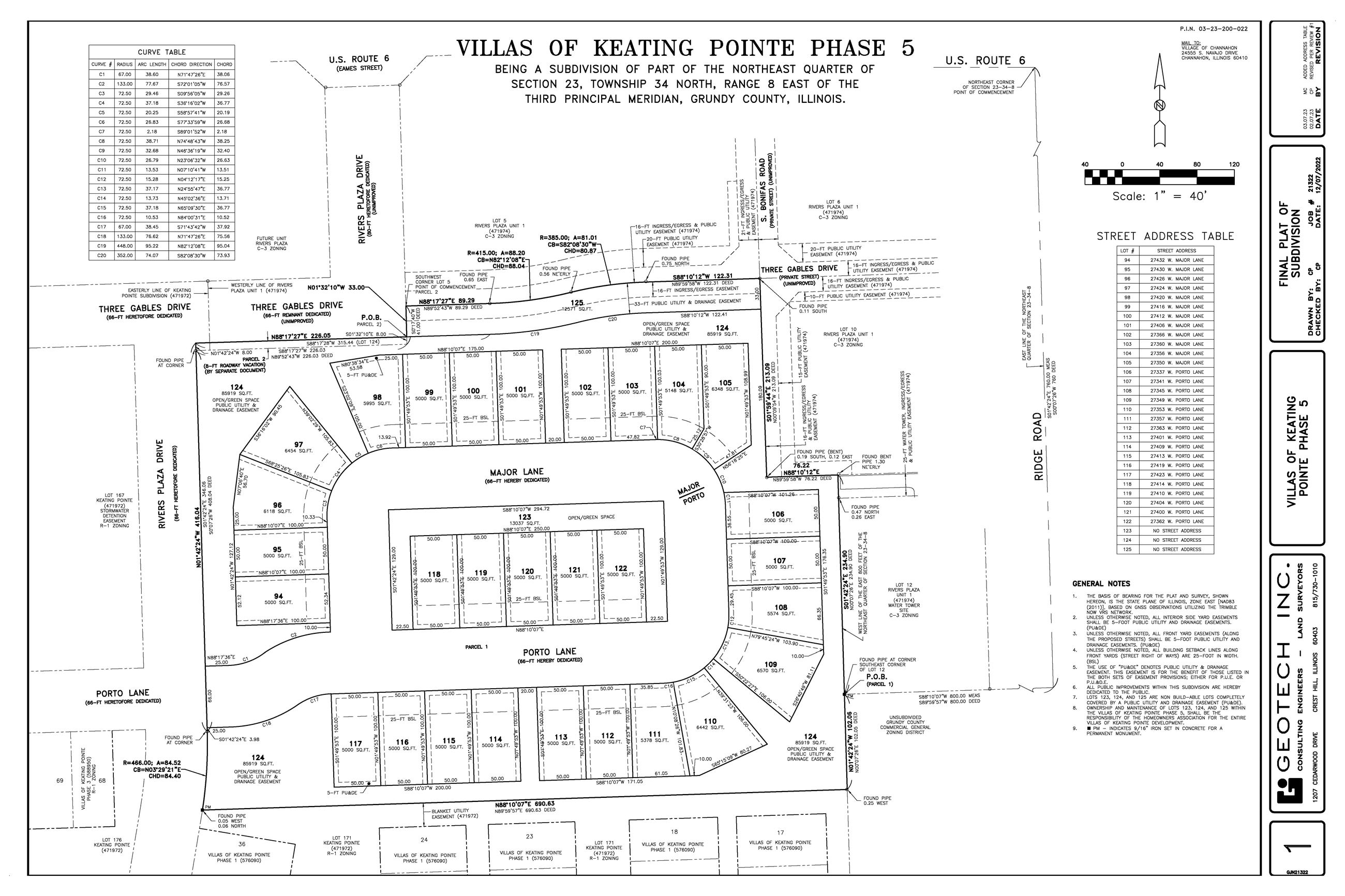 Villas of Keating Pointe Phase 5 Final Plat