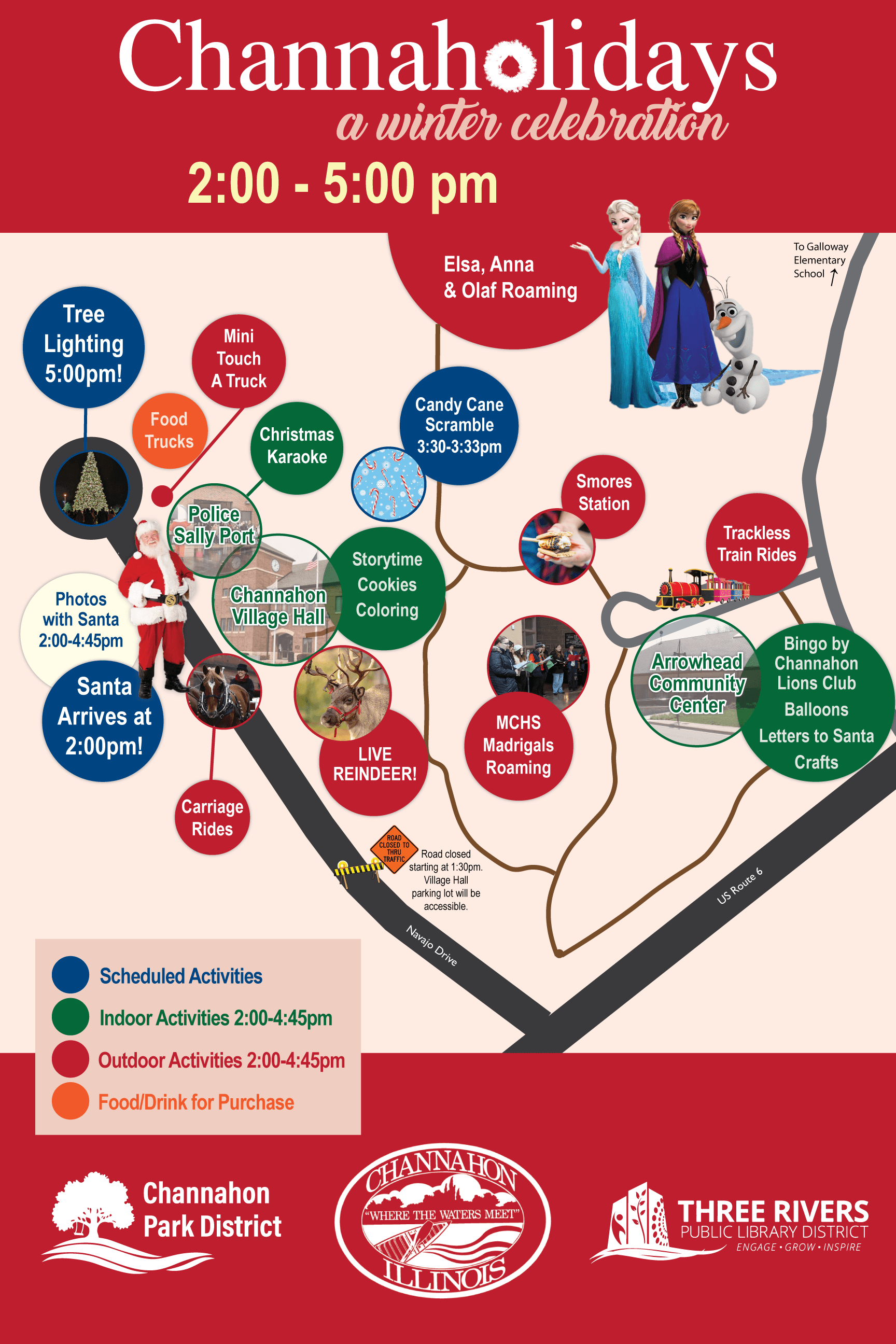 Map showing events and activities for Channaholidays 2024
