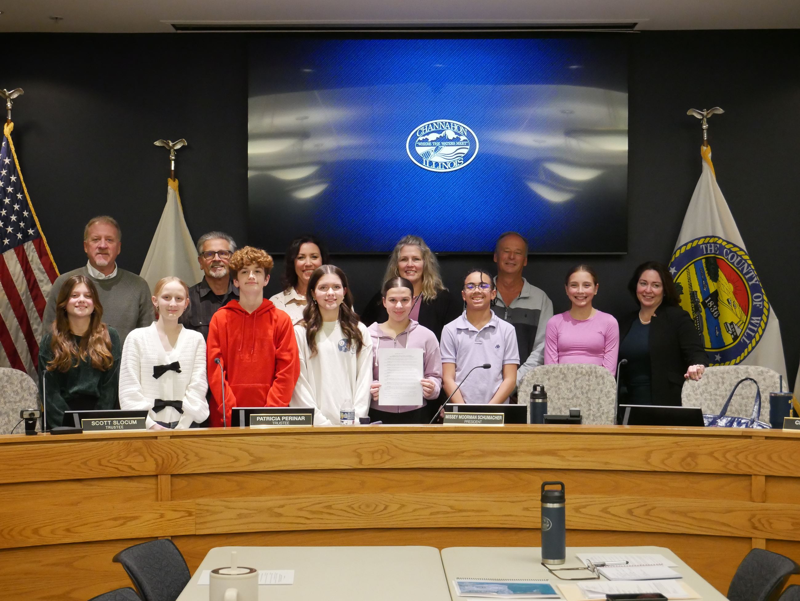 Photos of students, staff, and elected officials who participated in Job Shadow Day 2025