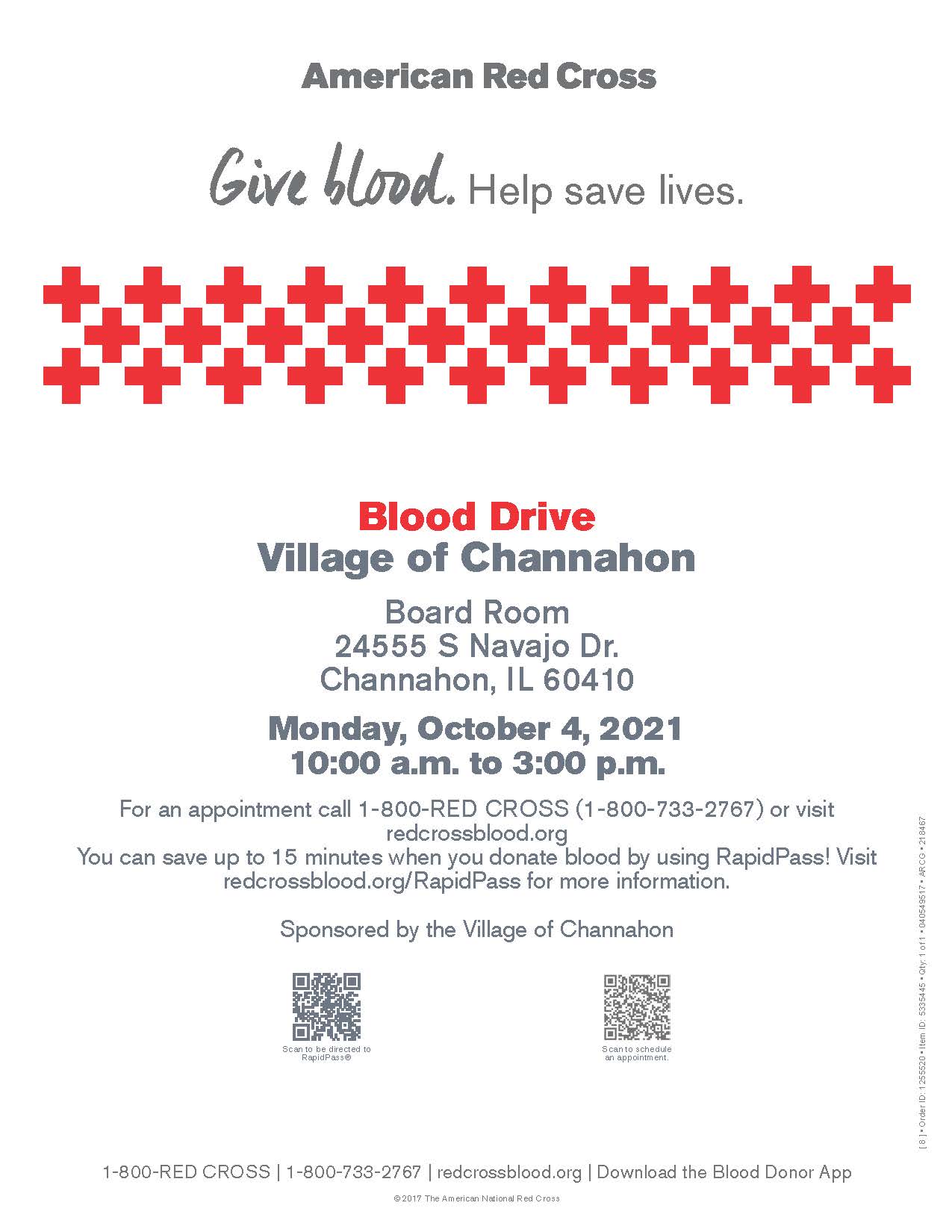 Red Cross Flyer for October 4, 2021