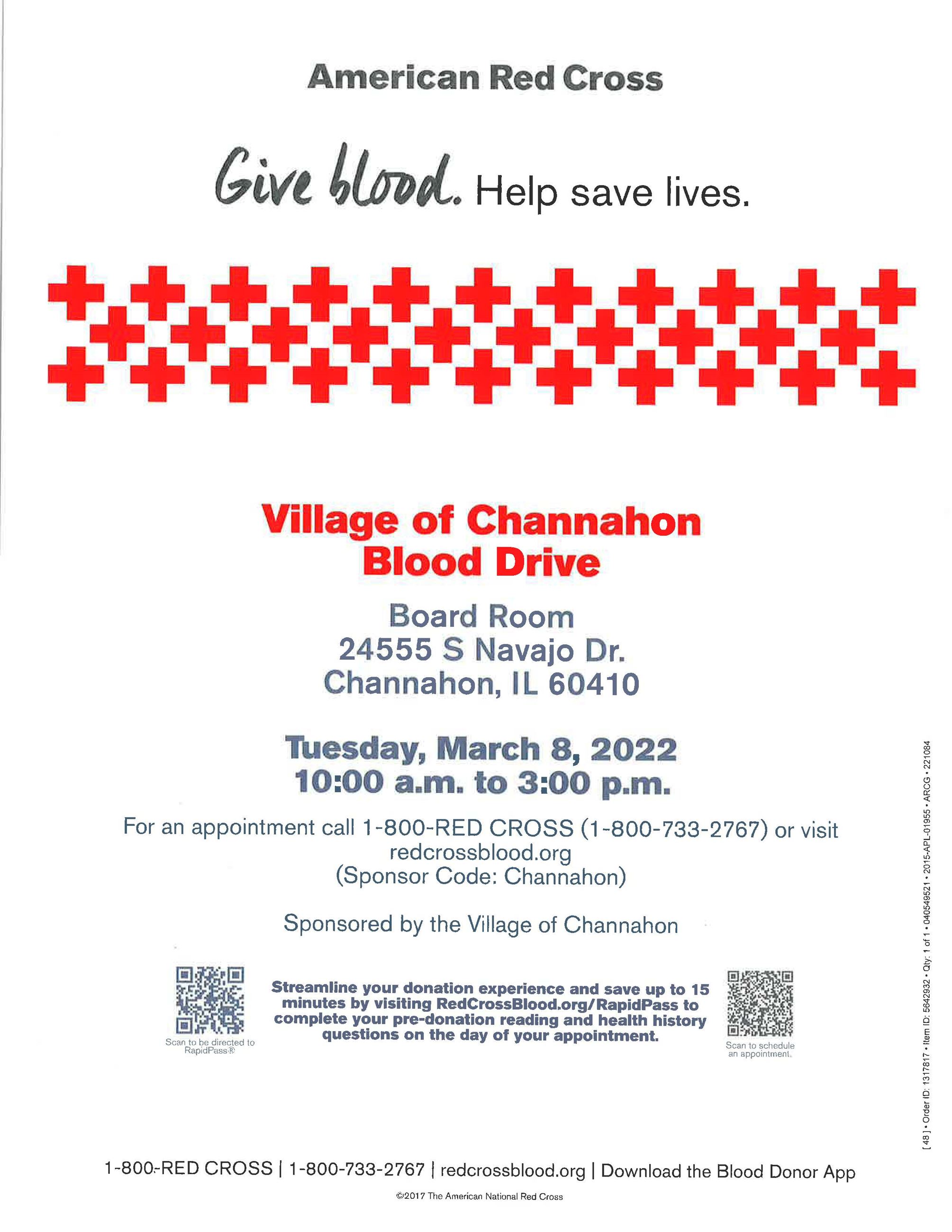 Blood Drive Flyer - March 8, 2022