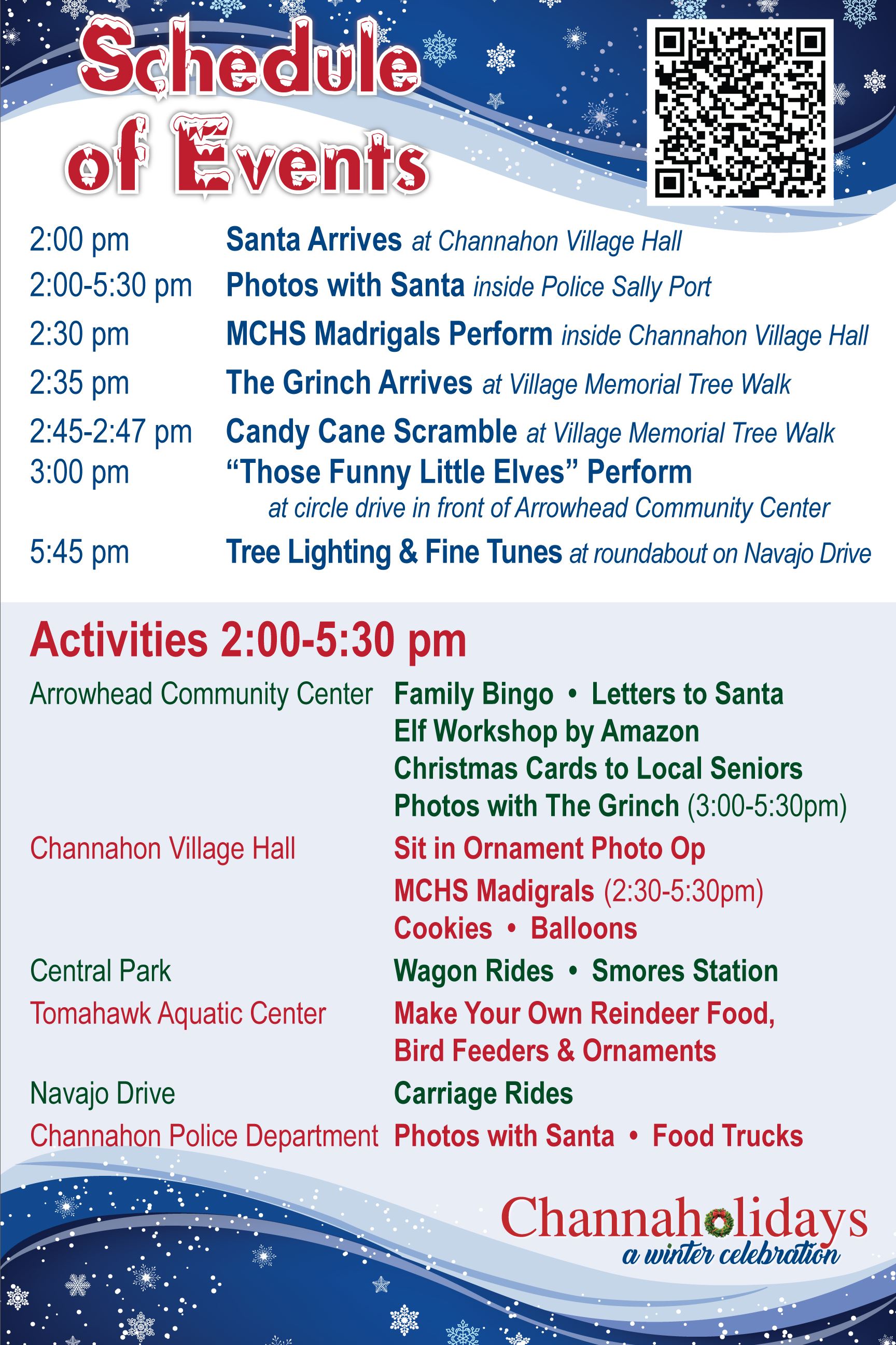 Channaholidays 2022 Schedule
