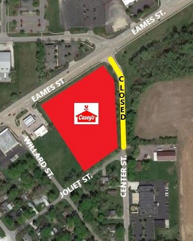 Center Street Road Closure Map December 2022